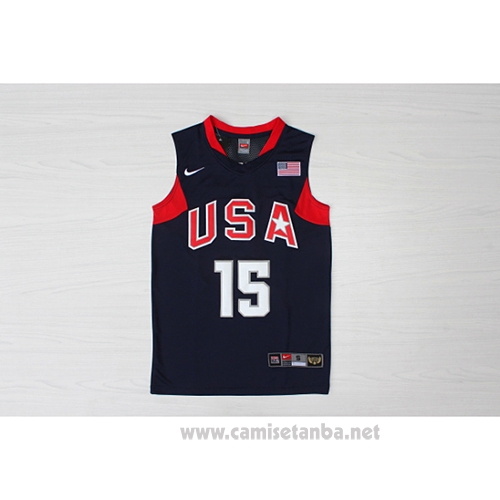 Camiseta USA 2008 Anthony #15 Azul